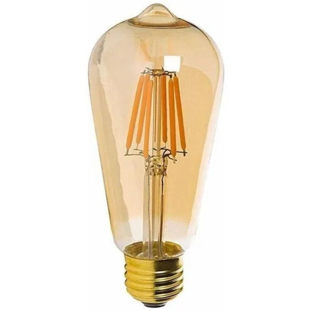 2X Lâmpada Filamento Led Retro Vintage Âmbar Avant St64 4W 3