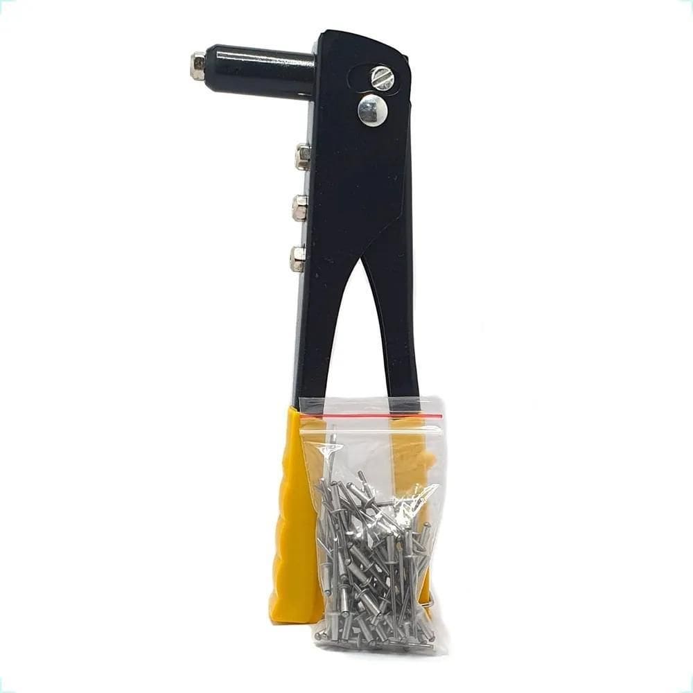 2X Rebitadeira Manual Alicate 4 Medidas Premium +50 Rebites