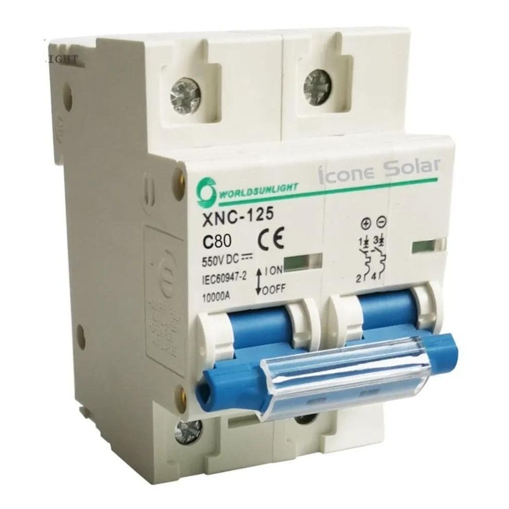 2X Disjuntor Dc Cc 80A / 100A / 125A -550V - Solar Fotovolta