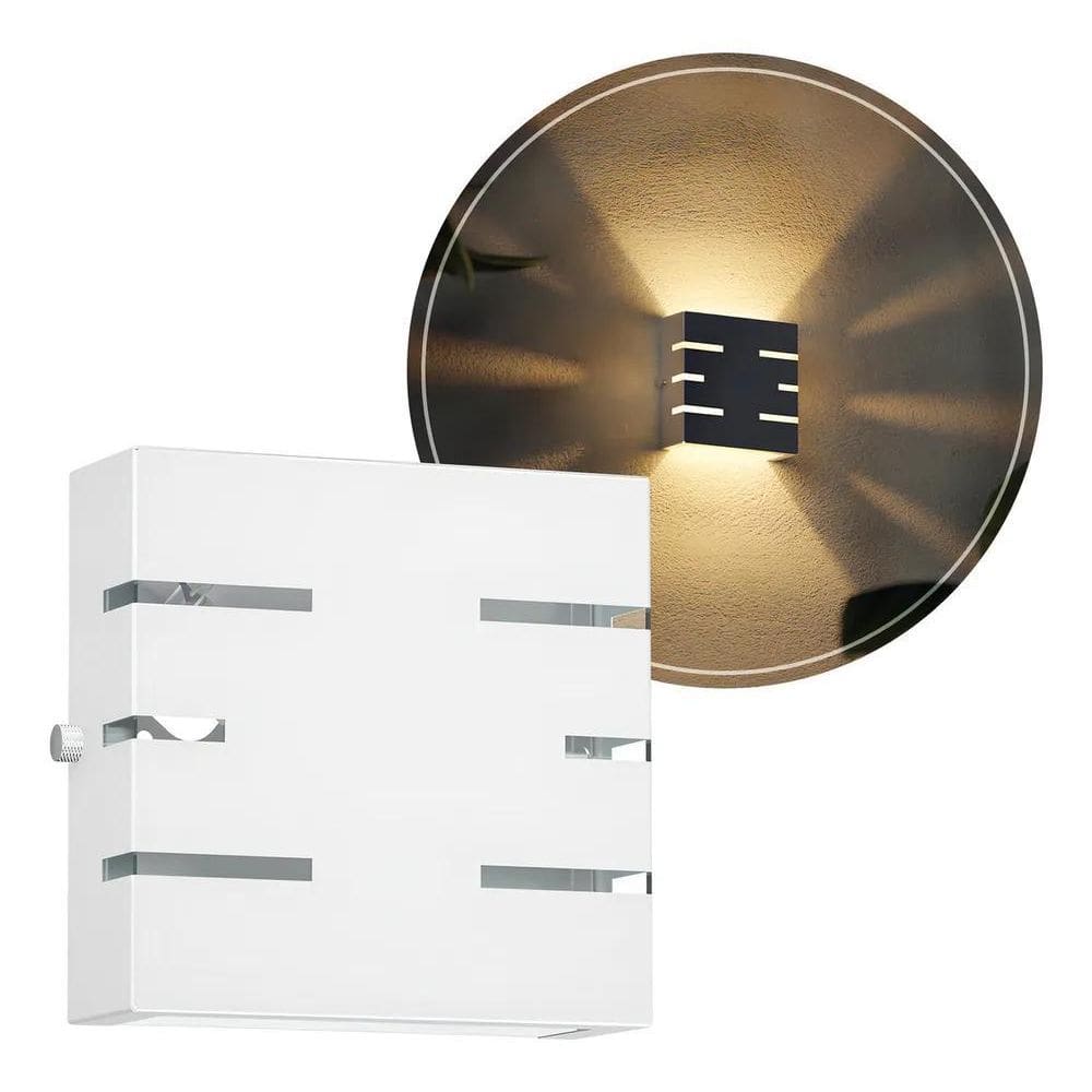 2X Arandela Slim 2 Fachos 6 Frisos Externo Muro Parede Cor B