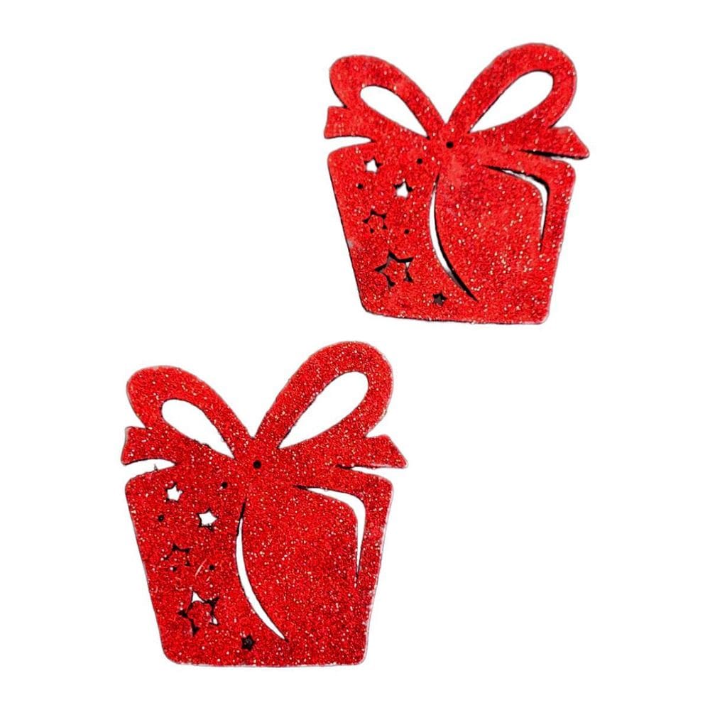 Kit Enfeite Natal 10 Cm Wincy 2 Presentes Em Glitter