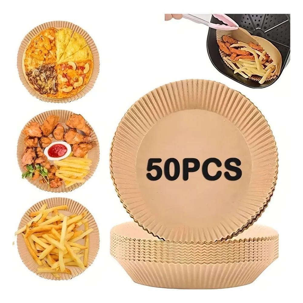 Forma Descartável Papel Para Air Fryer 16 X 4,5 Cm 50 Uni