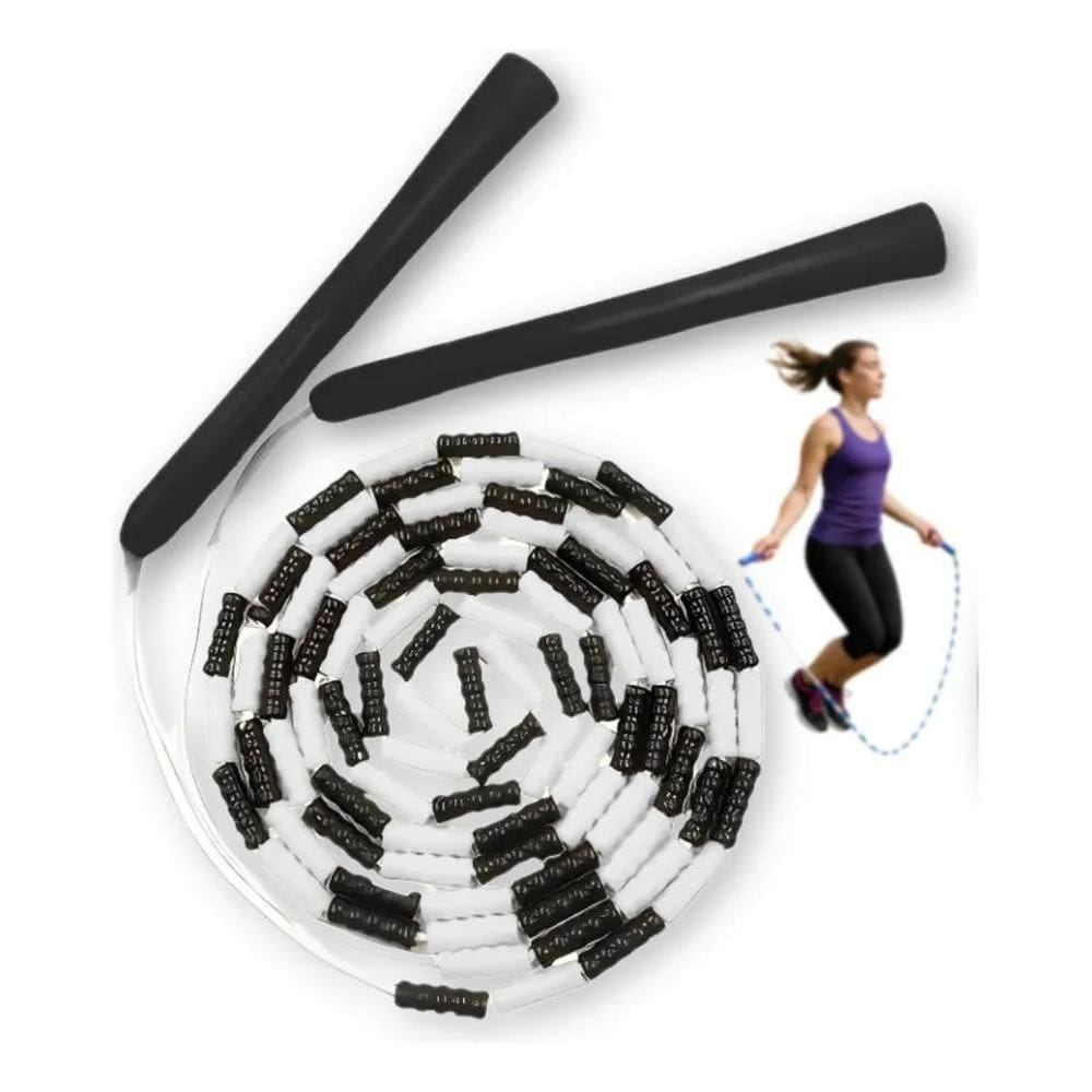 2X Corda De Pular Segmentada Com Miçangas - Ideal Para Atlet
