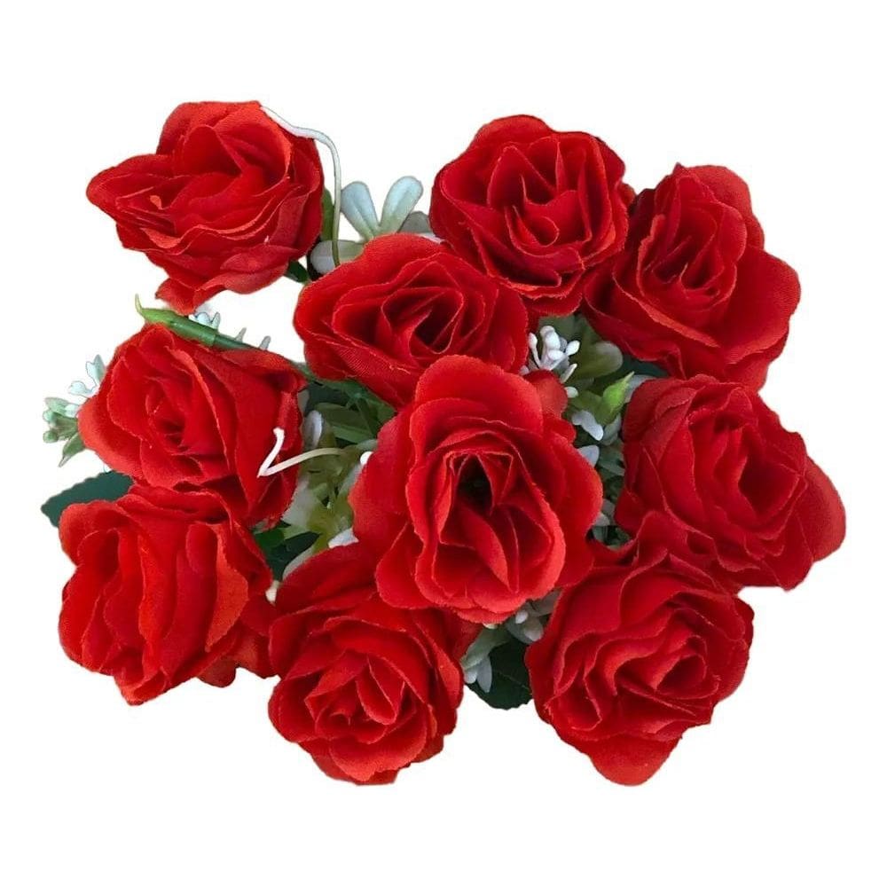 2X Buquê De Rosas Artificial Casamento Noivado Decoração