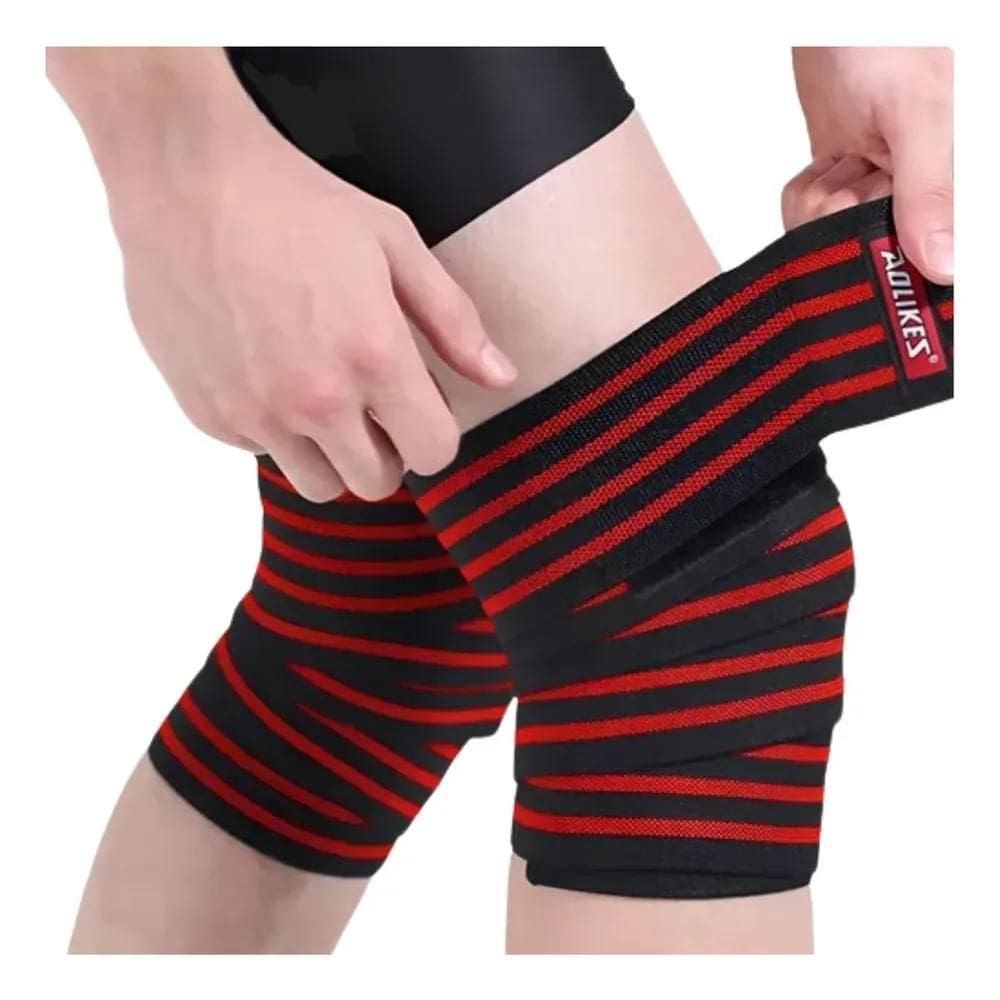 2X Kit 2 Faixas De Compressão Multiuso Proteção Joelhos Coxa