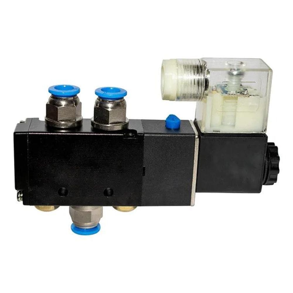 2X Válvula Solenoide 24V 5/2 Vias 1/4 Pneumática Mangueira 8