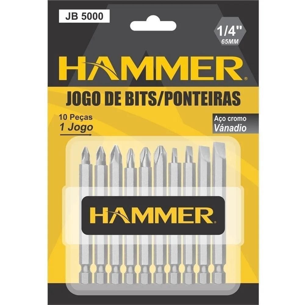 2X Kit Bits Ponteira Parafusadeira E Furadeira Longa Kit10