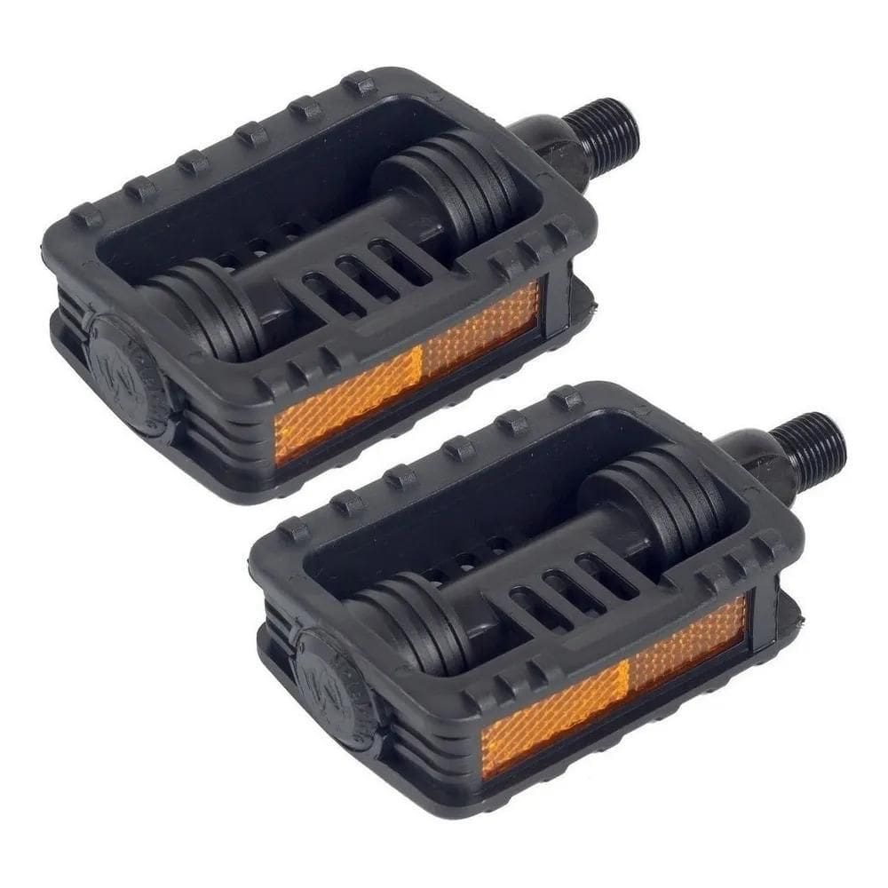 2X Pedal 1/2 Fino Plastico Metalciclo Mirim Infantil Refleto