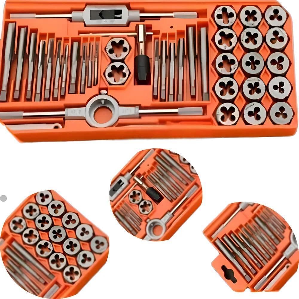 Kit Macho Fêmea Tarraxa Rosca Interna Externa Tarracha 40 Pç