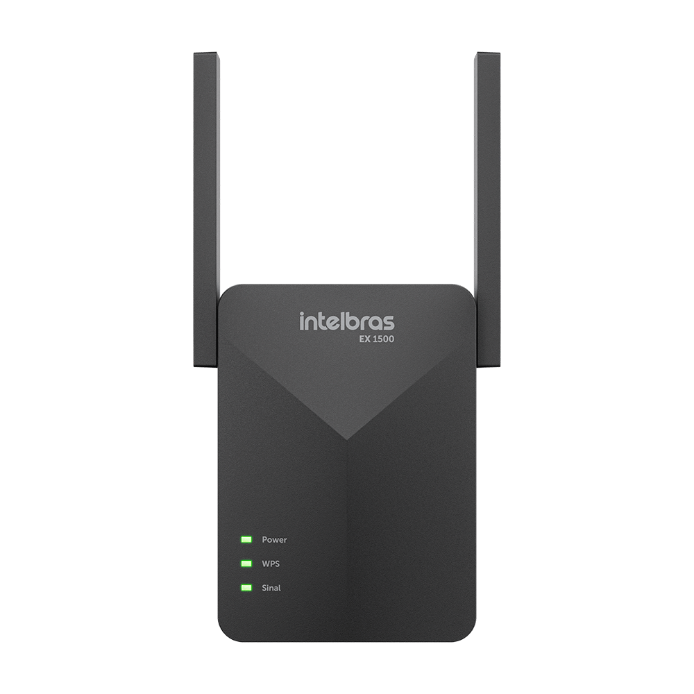 Extensor Mesh Cobertura de Até 100m² Wi-Fi 6 EX 1500 Preto Intelbras