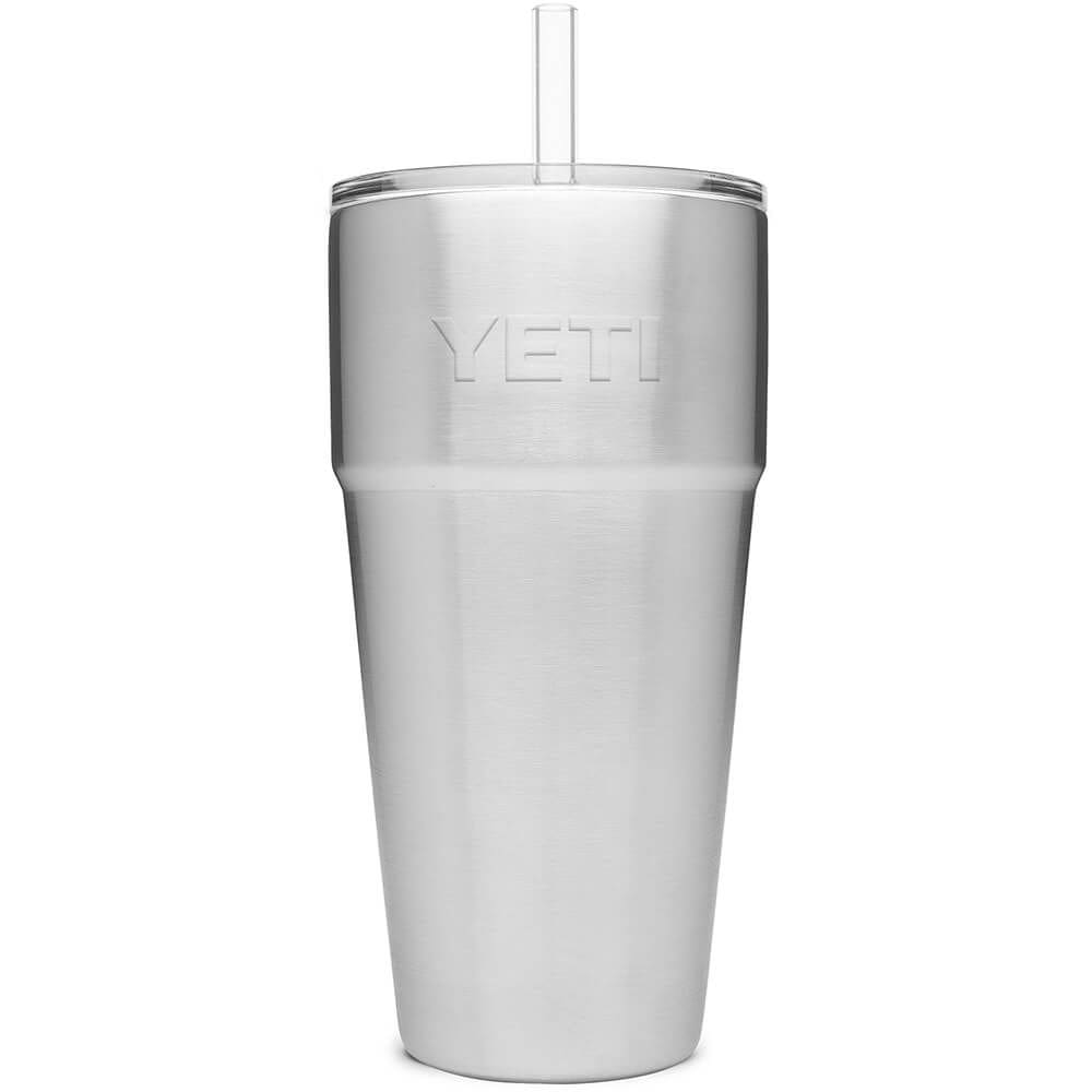 Copo Yeti Rambler empilhável de 770 mL com tampa de palha de aço inoxidável