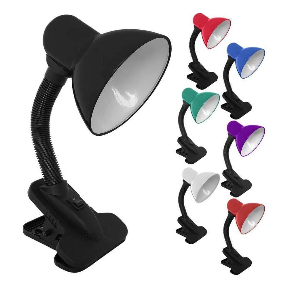 2X Luminaria Abajur Clip Mesa Escritorio Quarto Haste Flexiv