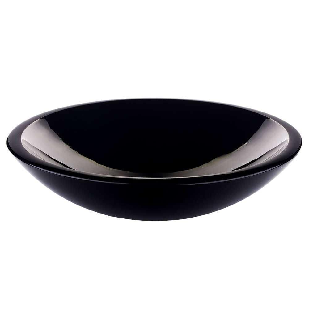 Cuba Preta Redonda Para Banheiro 35cm X 8cm