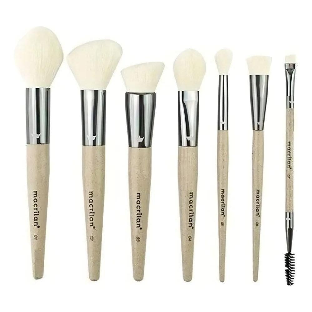 Kit Com 7 Pincéis Para Maquiagem Macrilan Sk100 Eco