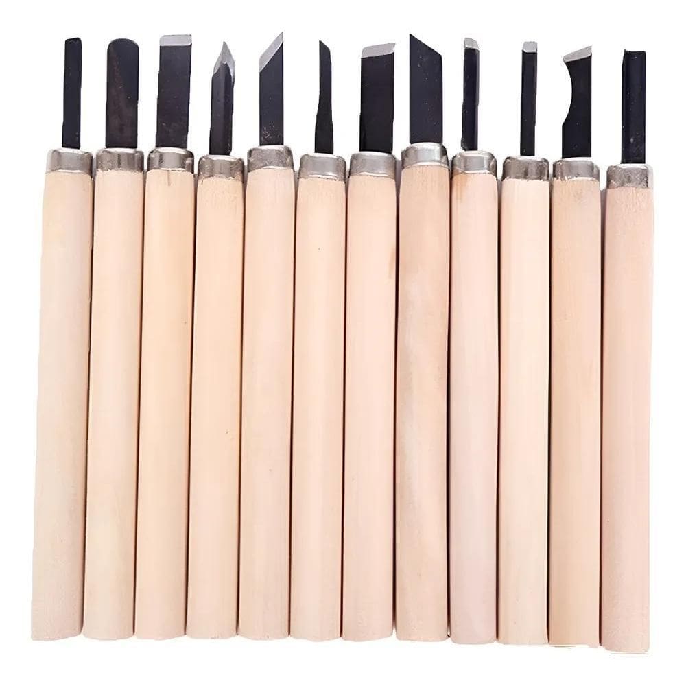 2X Kit Entalhe Ferramenta Pecas Acabamento Madeira Cm 403