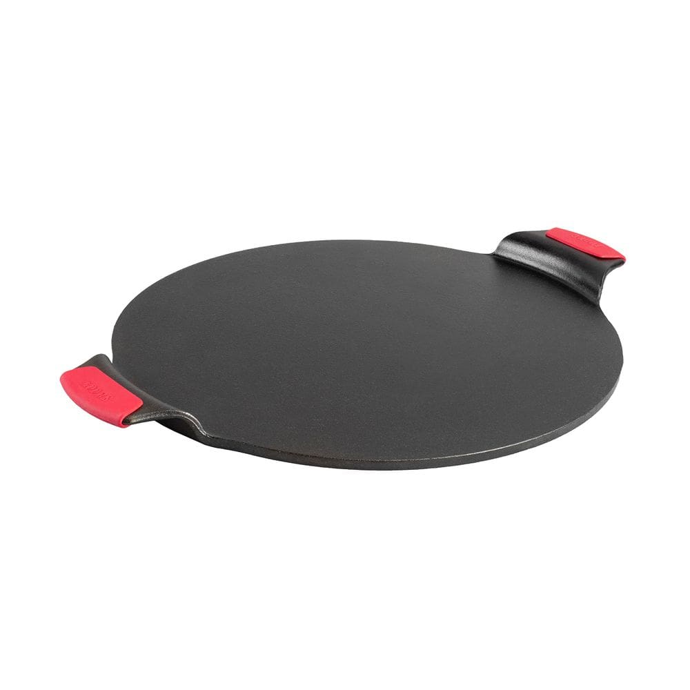 Ferro fundido Pizza Pan Lodge 38 cm com alças de silicone