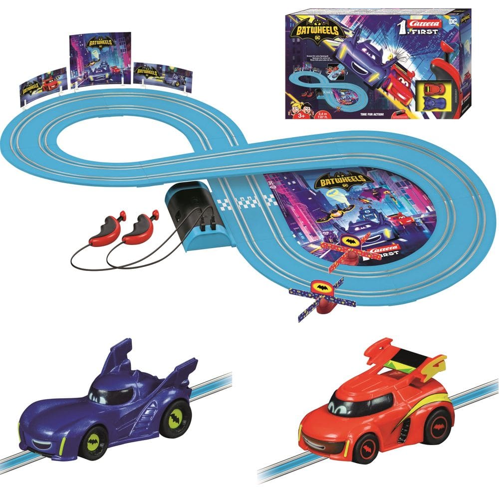 Caça-níqueis Race Track Carrera First Batwheels com giradores