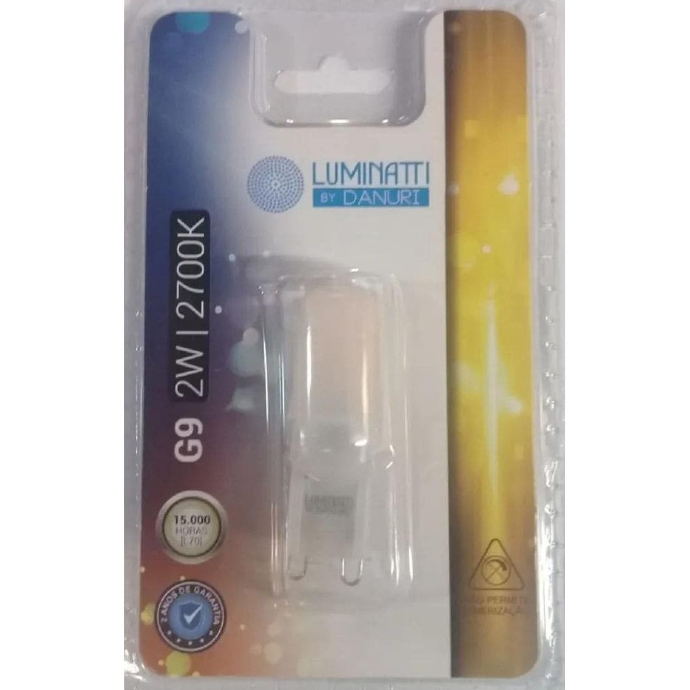 2X Luminatti - Halopin G9 Led 2W 2700K Branco Quente