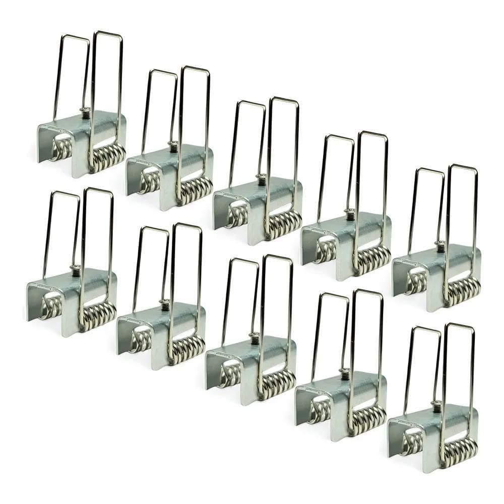 2X Presilhas Garra Gafanhoto Perfil De Led Embutir Kit 10 Pç