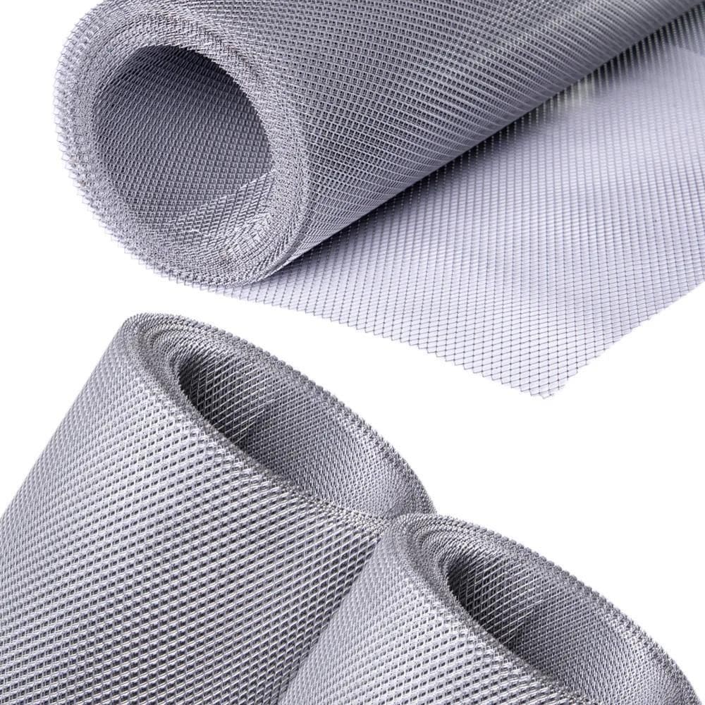 2X Tela Calha Ralo Anti Inseto Alumínio Expandido 20Cm X 1,0