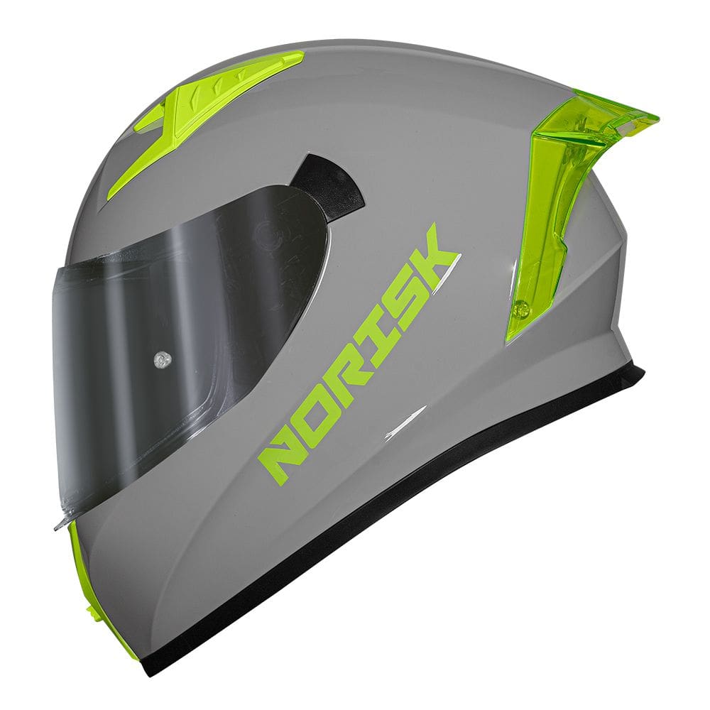 Capacete Norisk Flow Monocolor Cinza Brilhante