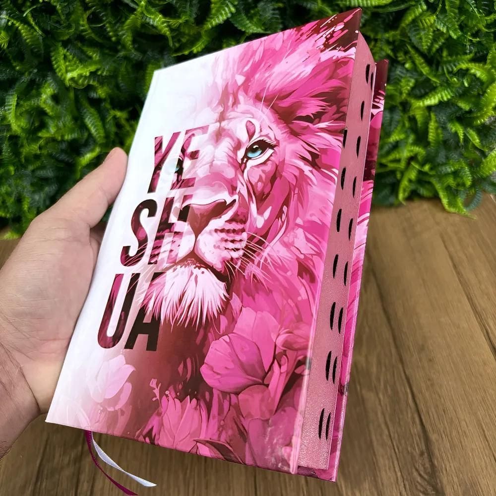 Bíblia Sagrada Yeshua Rosa Letras Médias Com Harpa E Índice