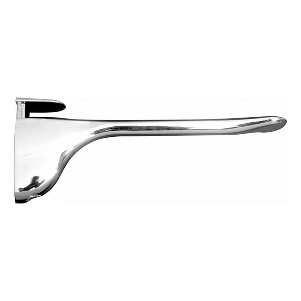 2X 2 Suporte Pelicano Cromado Para Prateleira Vidro Madeira