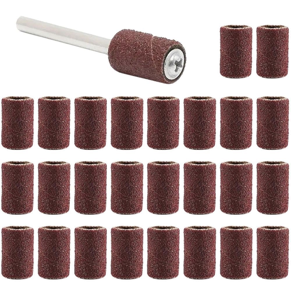 Kit 30 Tubos De Lixa 1/4 Grão 240 Haste 3Mm Micro Retíficas