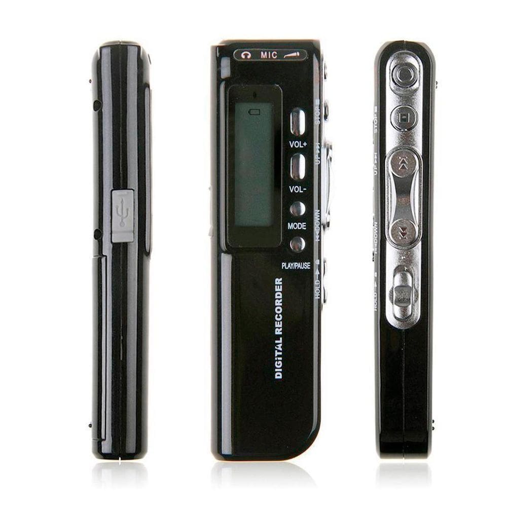 Mini Gravador Voz Portátil Ativado Por Som Grava Áudio 8Gb