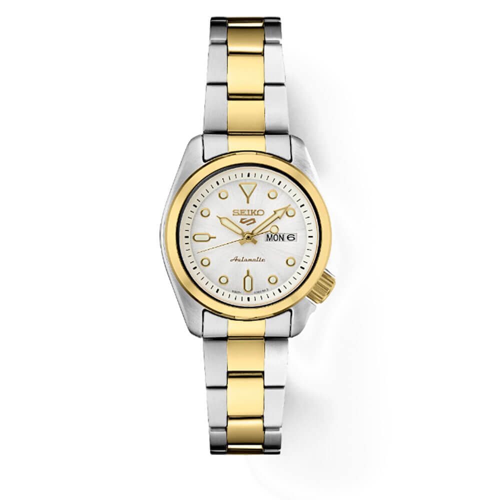 Relógio Seiko 5 Womens Sports Collection em aço inoxidável/ouro