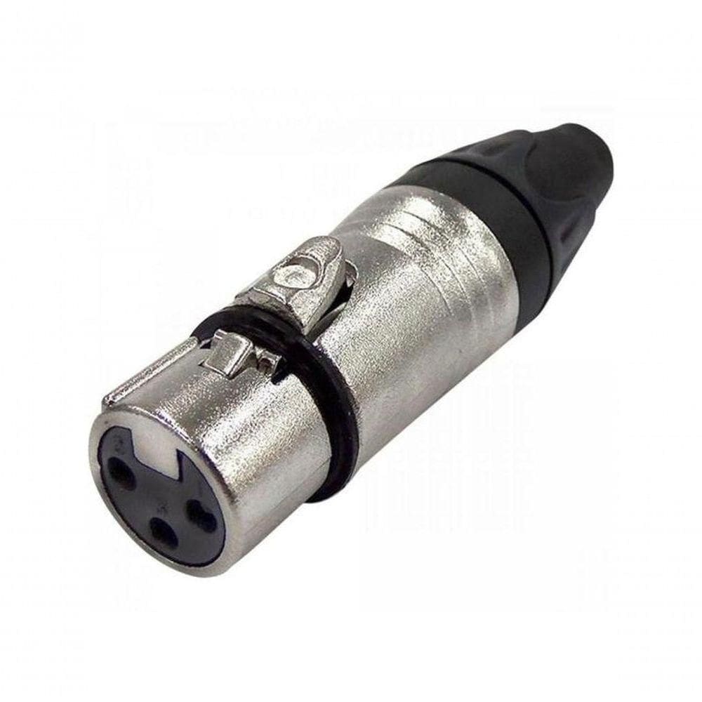 Conector Cannon Fêmea 3 Polos Metal Jccn0017 Storm - Pct...