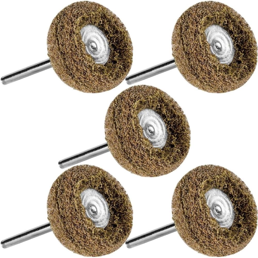 Kit 5 Escova De Polimento Nylon 25Mm Grão 120 Micro Retífica