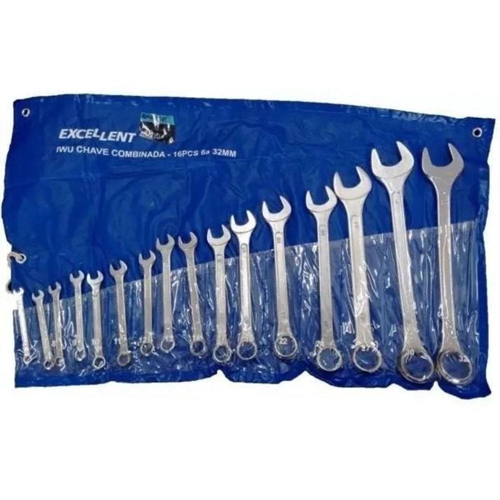 Jogo De Chaves Combinada 6 A 32 Mm Com 16 Peças Excellent