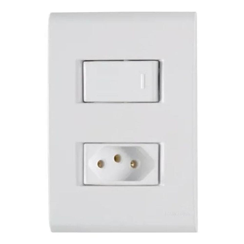 2X Interuptor Liz 1 Simples + Tomada 20A Tramontina
