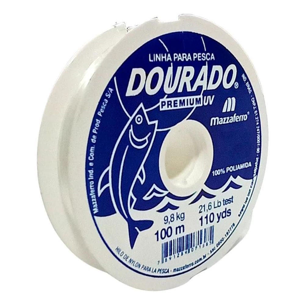2X Linha Mono Dourado Premium 0,60Mm 37,5Lbs 100M - Mazzafer