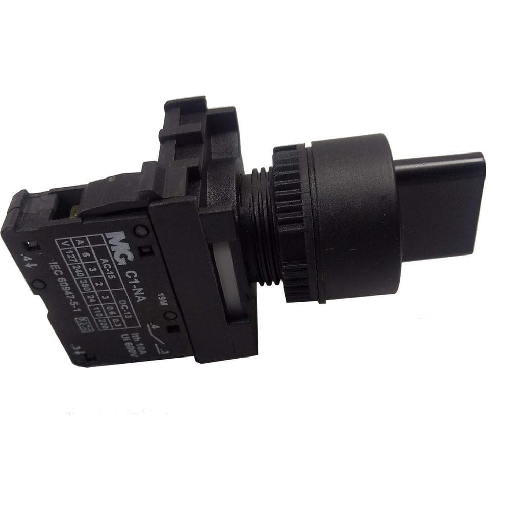 Chave Botão Seletor 2P Na Fixo Margirius Para Painel