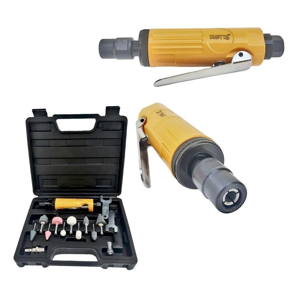 Micro Retífica Pneumática Esmeril Profissional Com Maleta