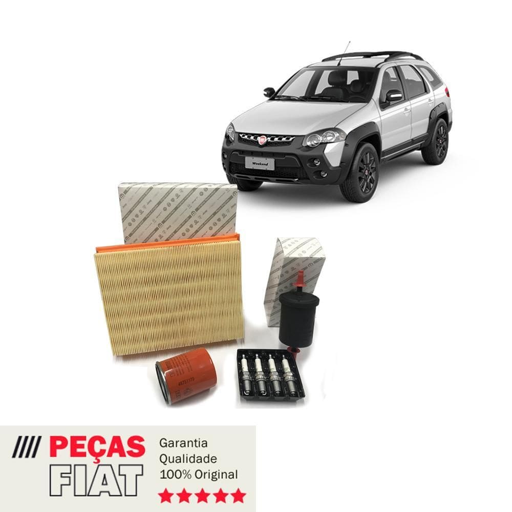 Kit Revisão Filtro Vela Palio Weekend Fiat 7088845