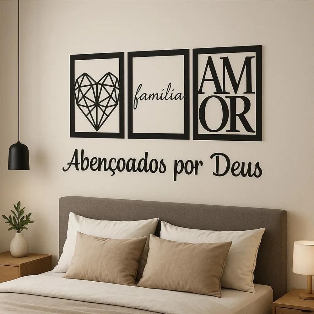 Quadros Familia Frase Abençoados Por Deus Cabeceira Vazado