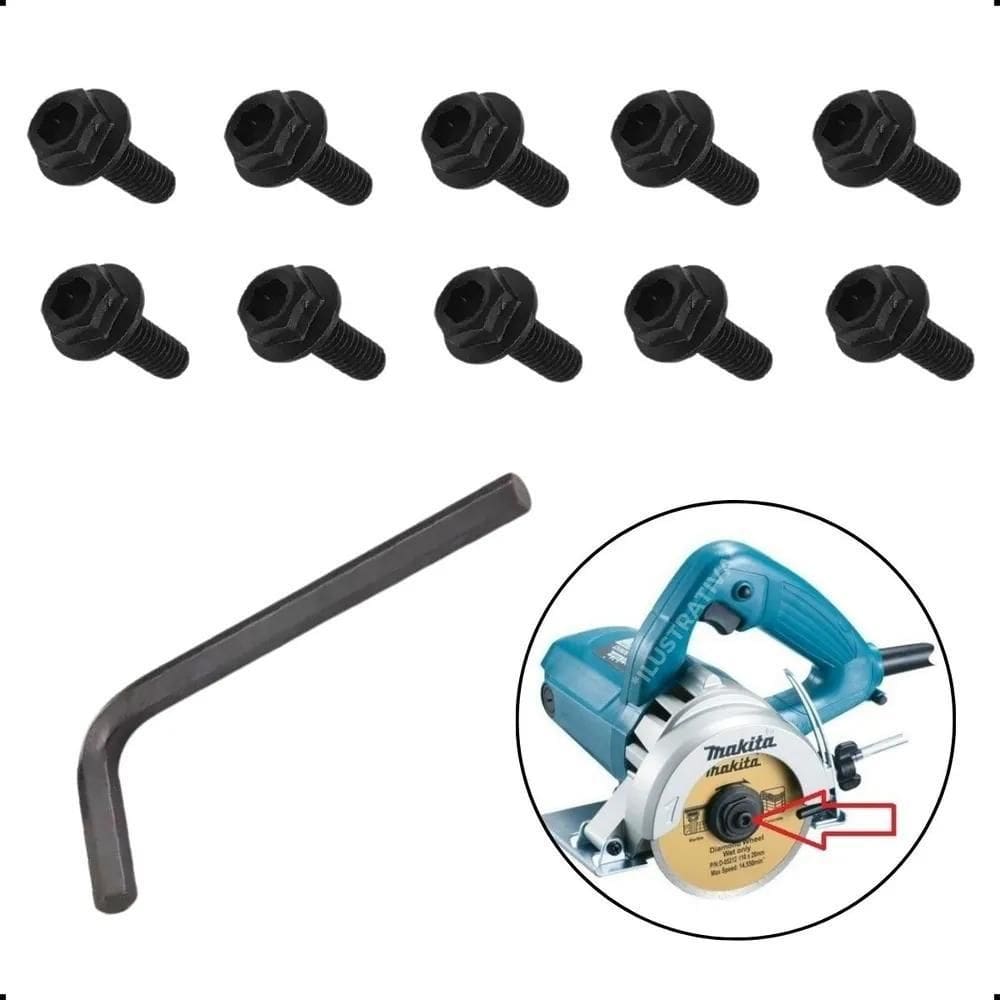 2X Jogo 10 Parafuso Disco De Serra Mármore Rosca Esquerda Al