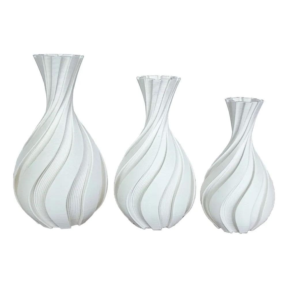 2X Kit 3 Vasos Jarros Decorativos Para Plantas Artificiais