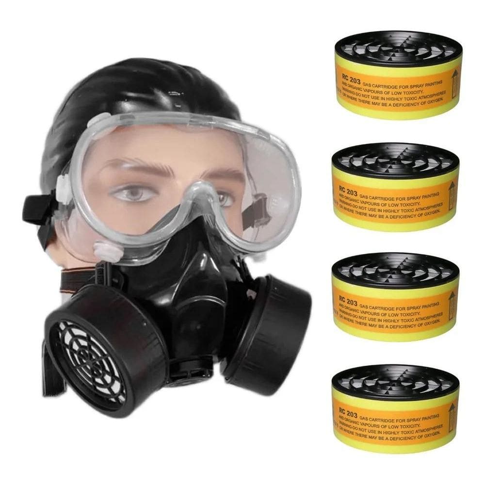 2X Mascara Facial Com Duplo Filtro Para Pinturas Automotivas