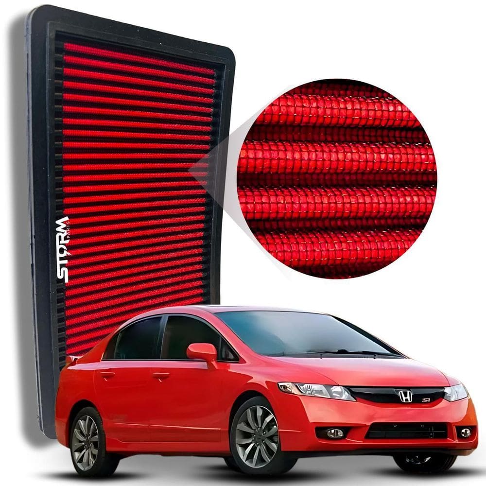 Filtro Ar Esportivo Honda Civic Si Motor 2.0 Ano 2006 A 2011