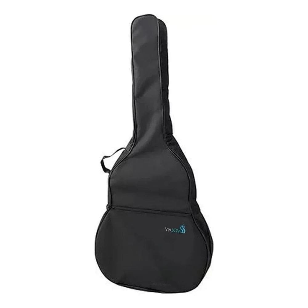 2X Capa Violão Clássico Luxo Viasom Preta Strinberg Tagima G
