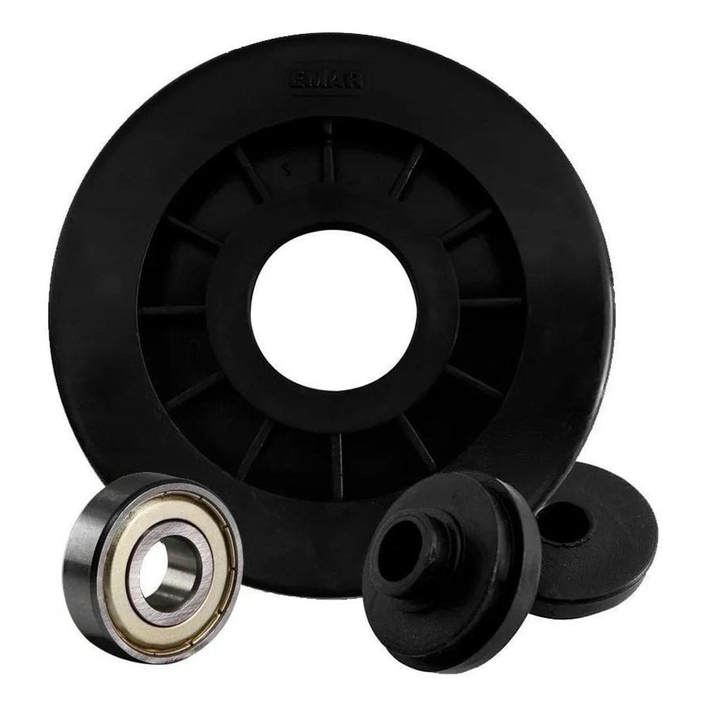 2X Roldana Com Rolamento 90Mm Para Aparelhos Academia