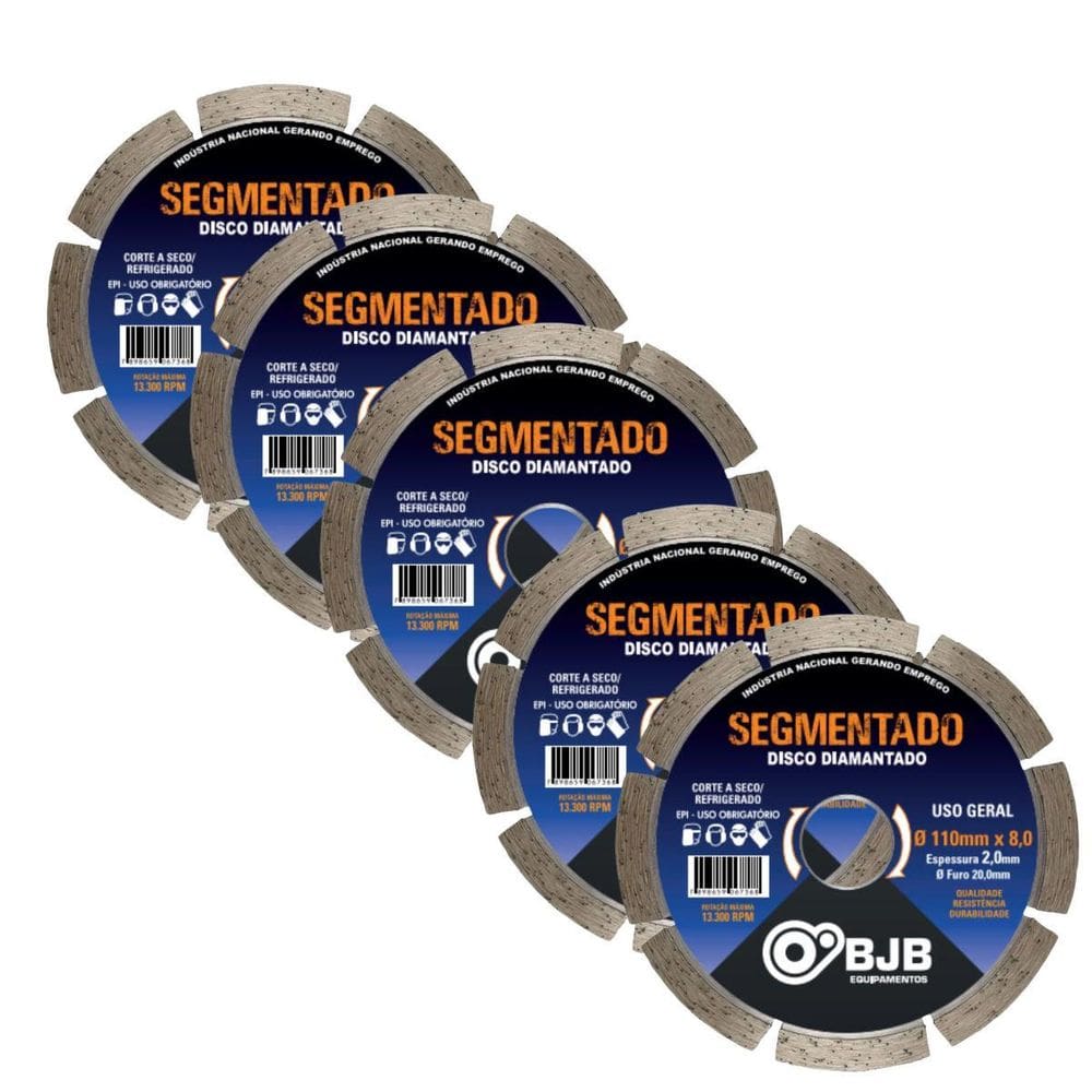05 Disco Segmentado Diamantado Para Makita Serra Marmore