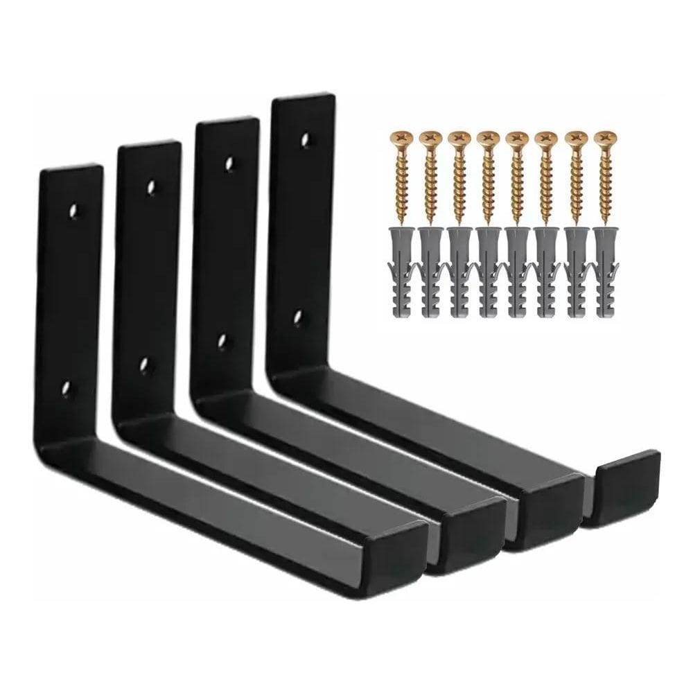 Mão Francesa 30Cm Suporte Invertido Para Prateleira 4 Peças