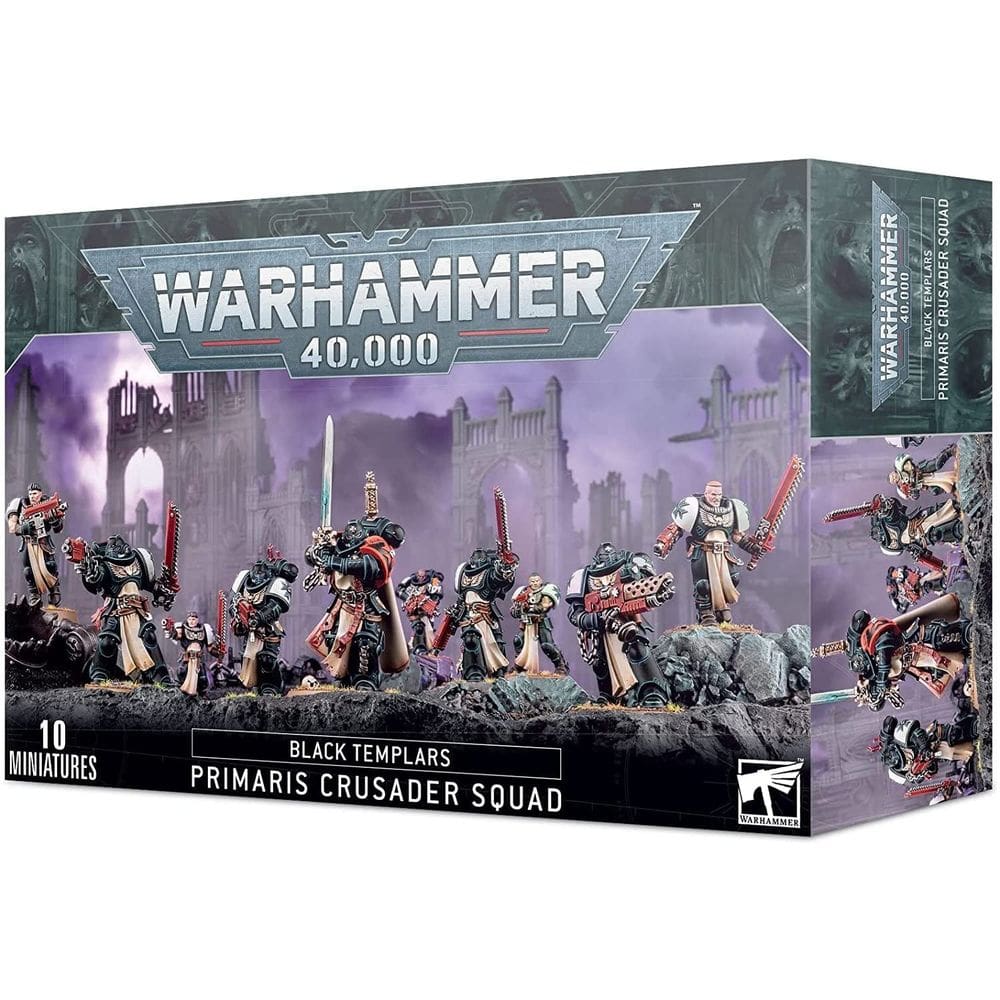 Workshop de jogos Warhammer 40.000 Black Templars Primaris Crusader Squad