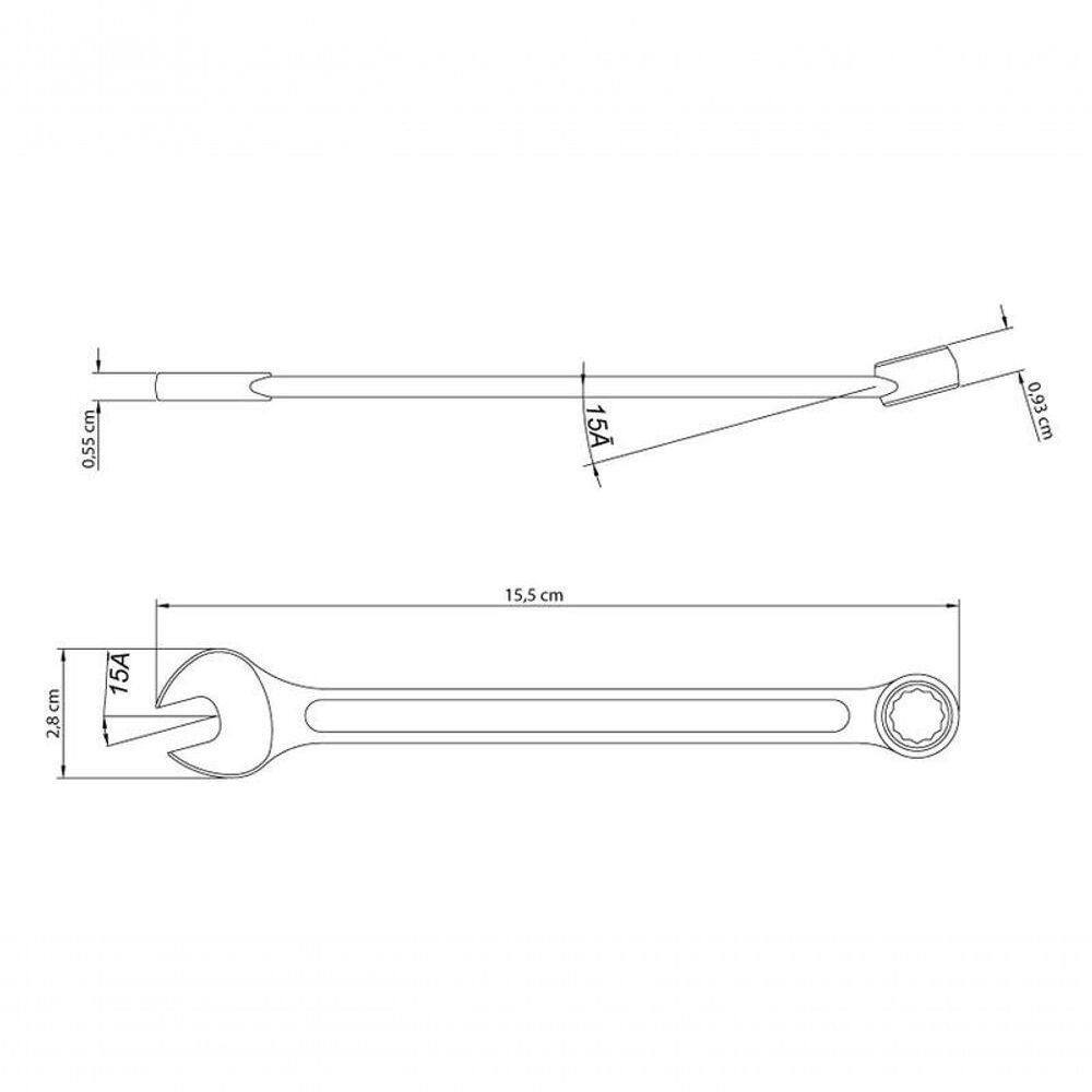 Chave Combinada Tramontina Basic 12mm Em Aço Especial Cromado