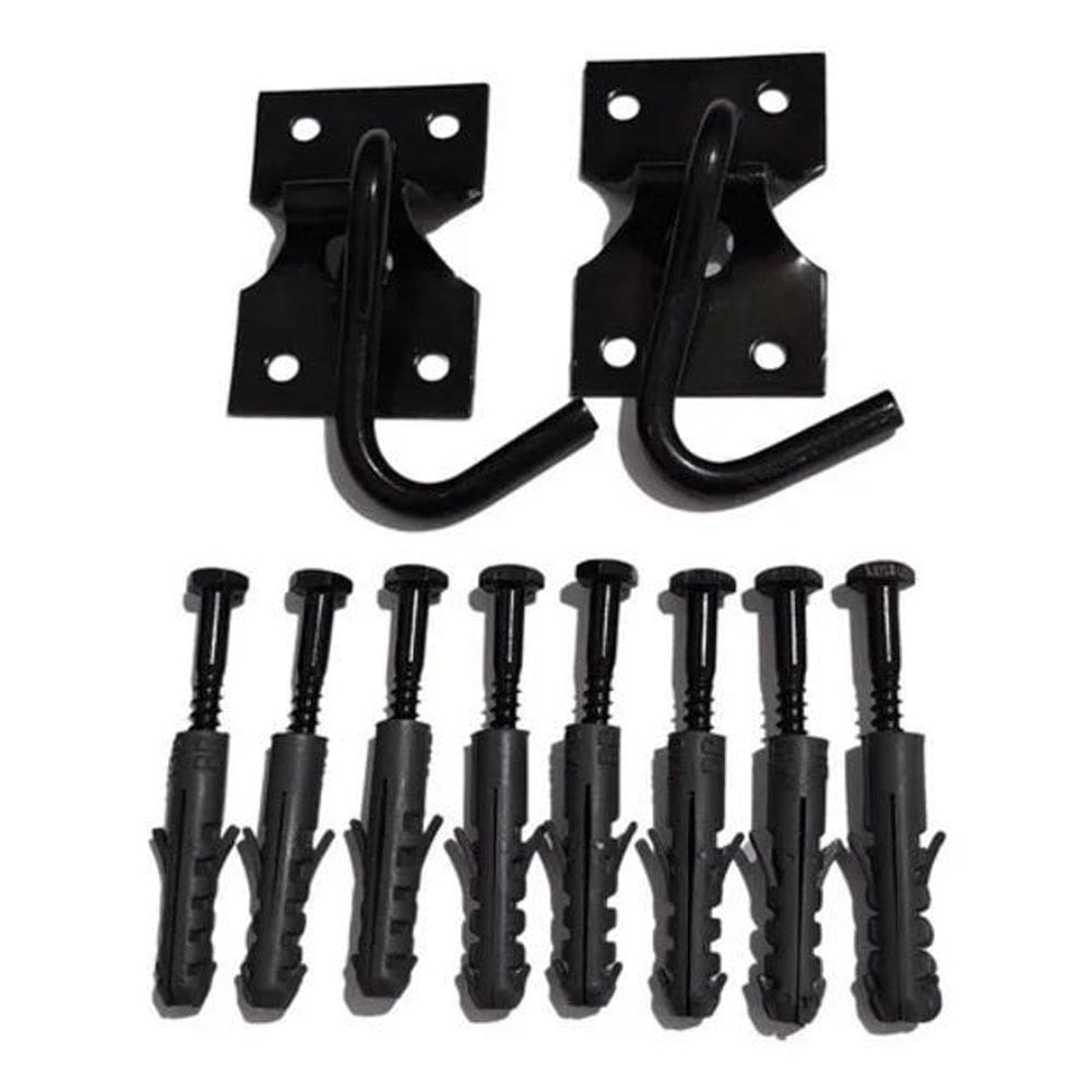 2X Gancho Para Armar Rede De Dormir Completo Com Buchas E Pa